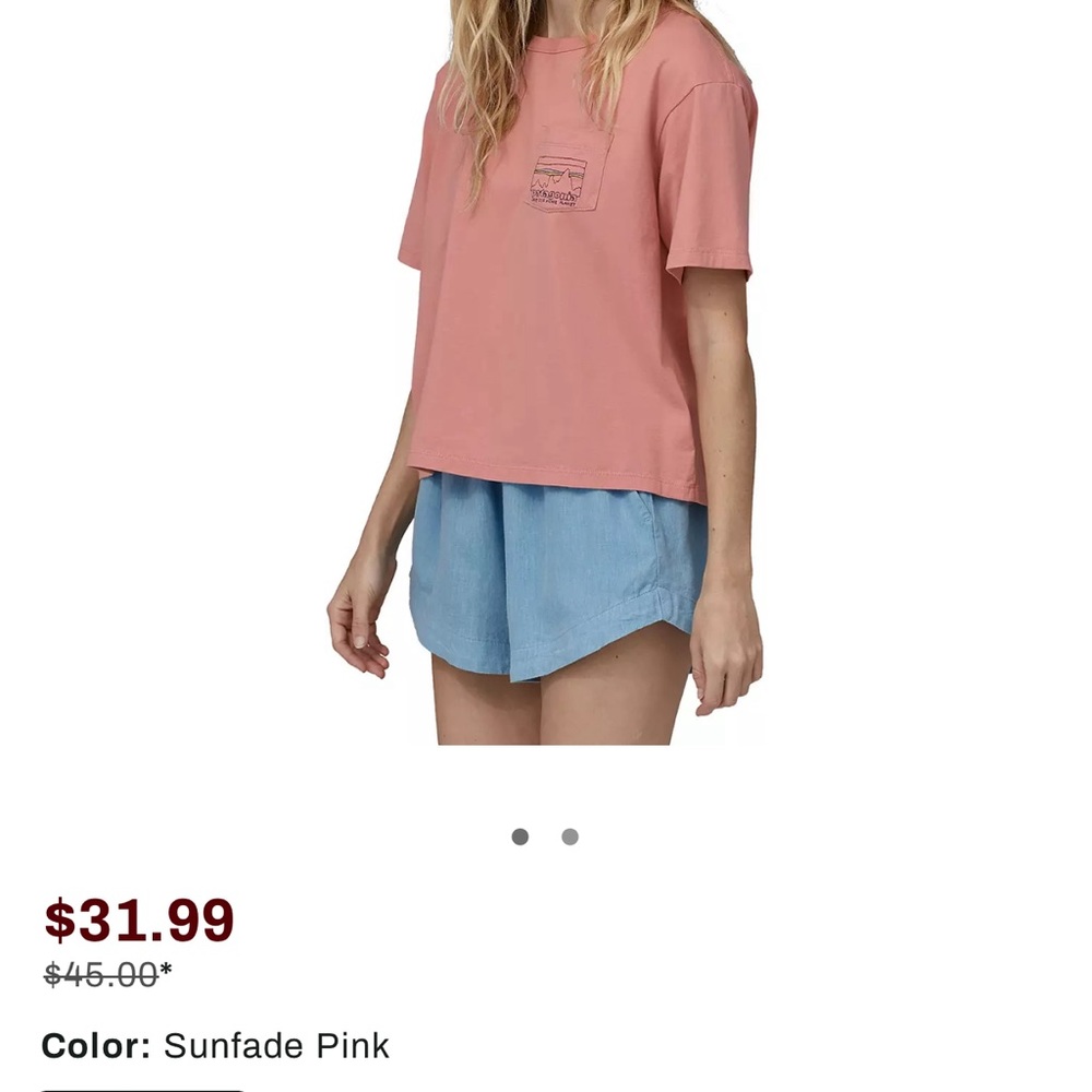 New Patagonia Women Organic Pocket T-Shirt